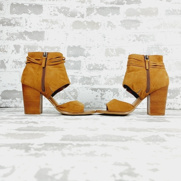 Crown Vintage Danica Faux Suede Slip On Summer Block Heel Sandals V530 - Picture 7 of 12